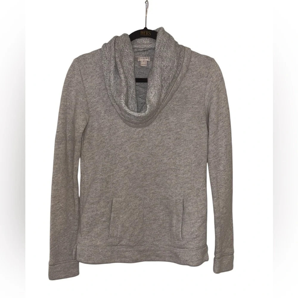 J. Crew Cowl Neck Gray Sweatshirt